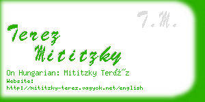 terez mititzky business card